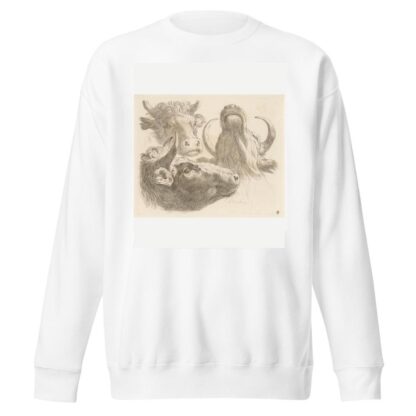 Three cow heads by Martin Ferdinand Quadal Sweatshirt