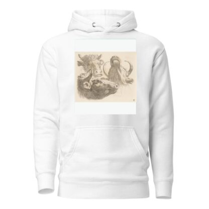 Three cow heads by Martin Ferdinand Quadal Hoodie