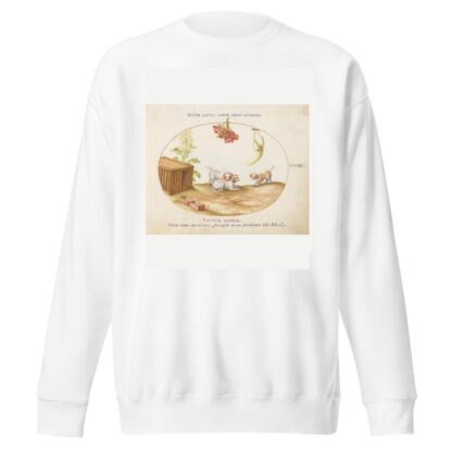 Three Puppies with a Crate and a Bunch of Grapes by Joris Hoefnagel Sweatshirt
