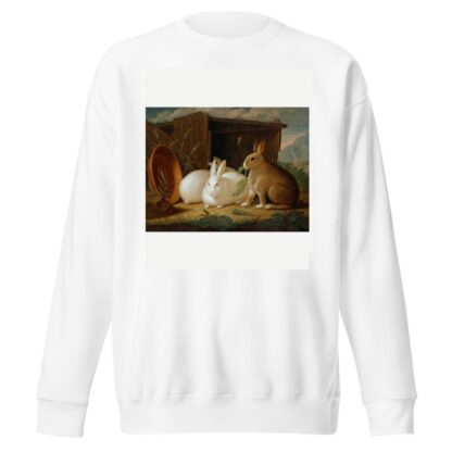 Three rabbits in a landscape by Johann Wenzel Peter Sweatshirt