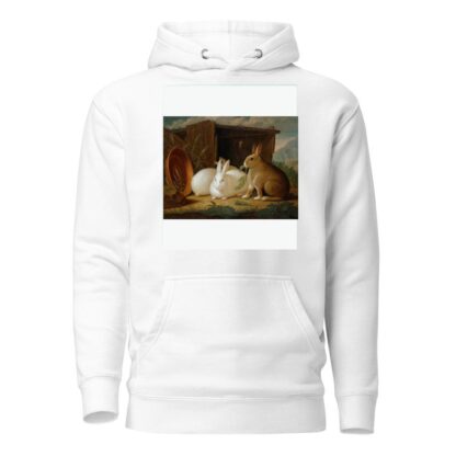 Three rabbits in a landscape by Johann Wenzel Peter Hoodie