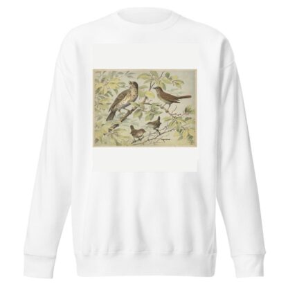 Thrush, nightingale and wren by Oluf August Hermansen Sweatshirt