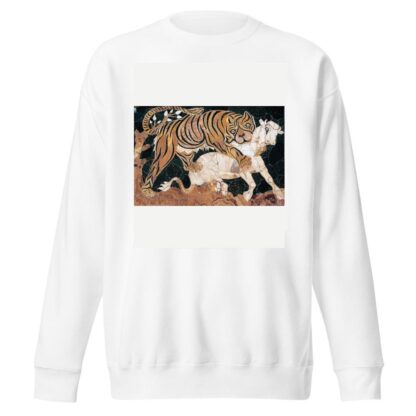 Tiger attacking a calf by Anonymous Sweatshirt