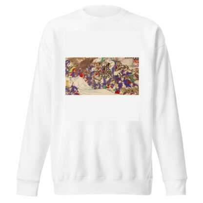 Tigers Attacking Chinese Soldiers during the Battle of Pyeongyang by Watanabe Nobukazu Sweatshirt