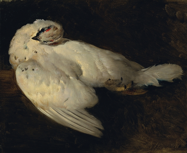 Totes Schneehuhn by Johann Matthias Ranftl