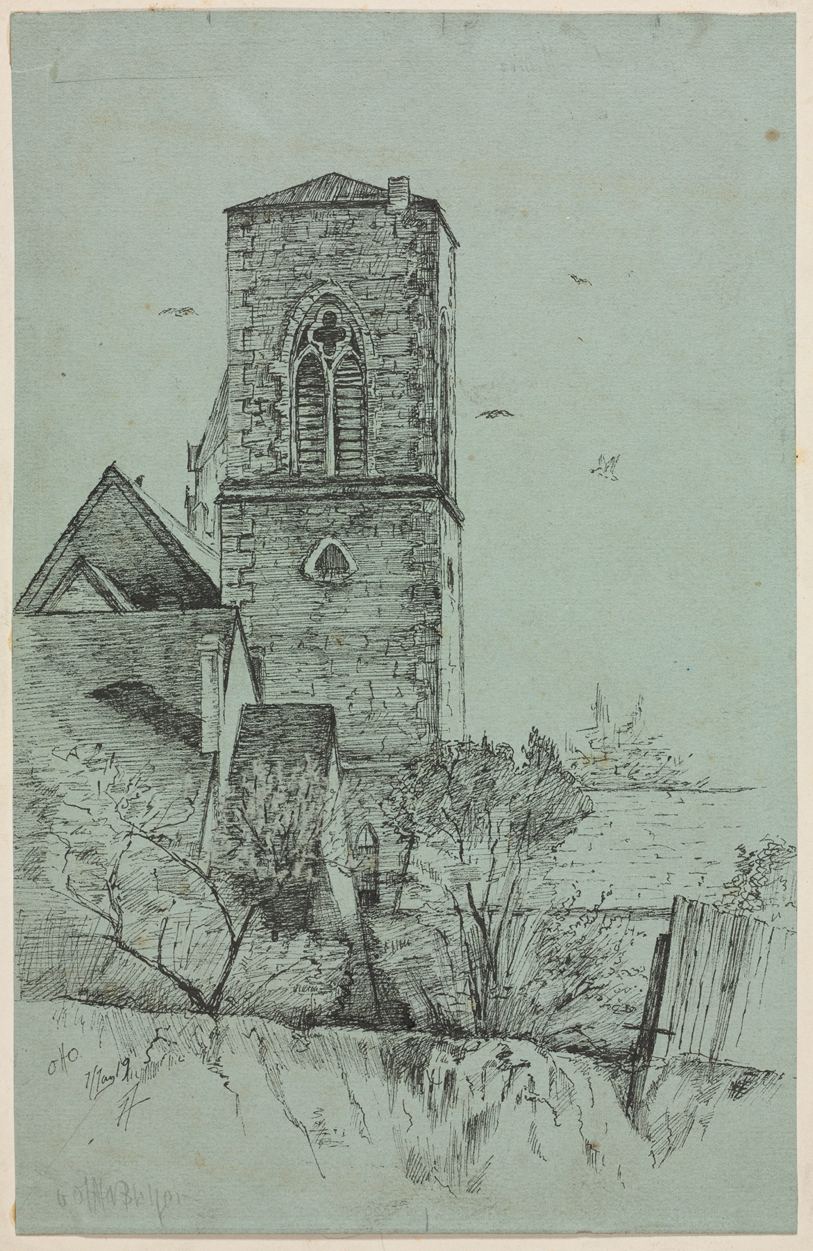 Tower of the Chimes, Old Trinity, Cleveland by Otto Henry Bacher
