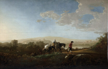 Travelers in Hilly Countryside by Aelbert Cuyp
