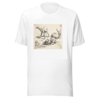 Tre jagthunde by Nicolaes Pietersz. Berchem T-Shirt