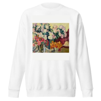 Trois vases de fleurs, assiette de pommes by Louis Valtat Sweatshirt