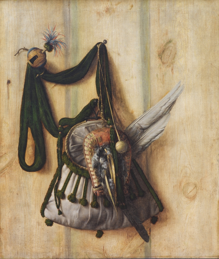 Trompe L’oeil With Falconer’s Bag And Other Equipment For Falconry by Cornelius Norbertus Gijsbrechts
