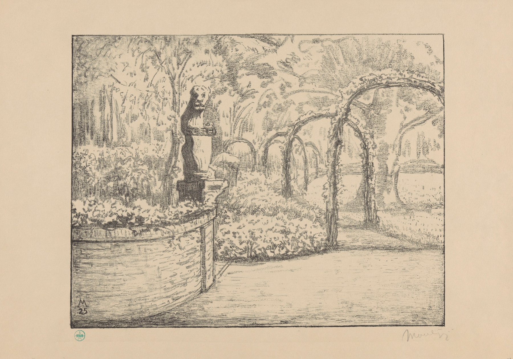 Tuin met rozenbogen op landgoed Zorgvliet Zorgvliet I by Simon Moulijn