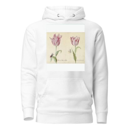 Twee tulpen met vliegend hert en vlinder Zussen de General Bol Conde de Holandt by Jacob Marrel Hoodie