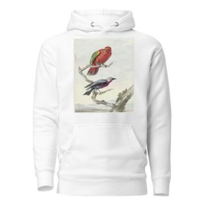 Twee vogels, waaronder een rood-groene papegaai by Aert Schouman Hoodie
