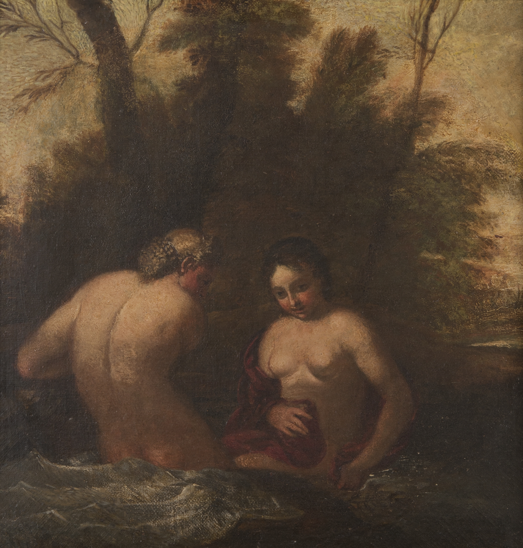Two bathing nymphs by Francesco Albani