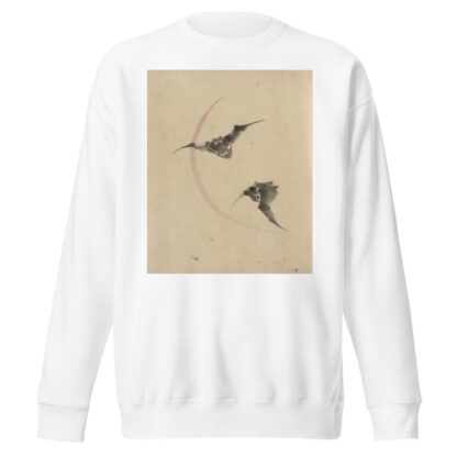 Two bats flying by Katsushika Hokusai Sweatshirt