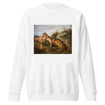 Two foxes fighting for their prey by Carl Friedrich Deiker Sweatshirt