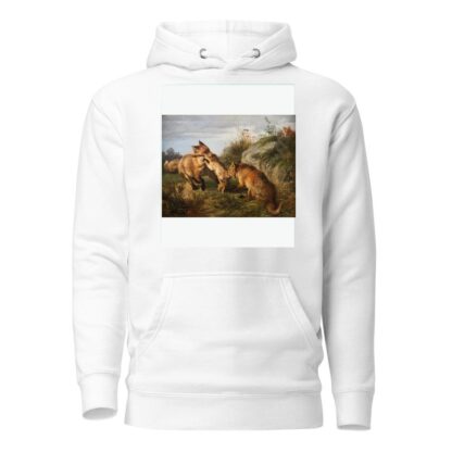Two foxes fighting for their prey by Carl Friedrich Deiker Hoodie