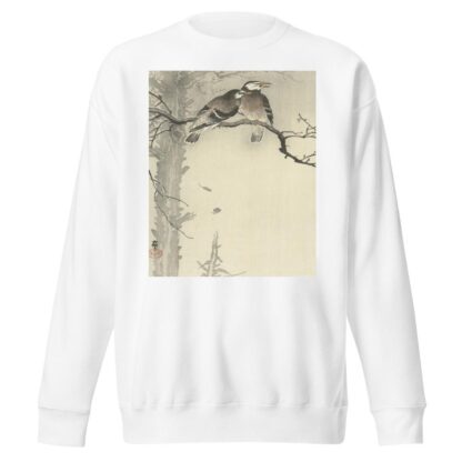 Two gray starlings by Ohara Koson Sweatshirt