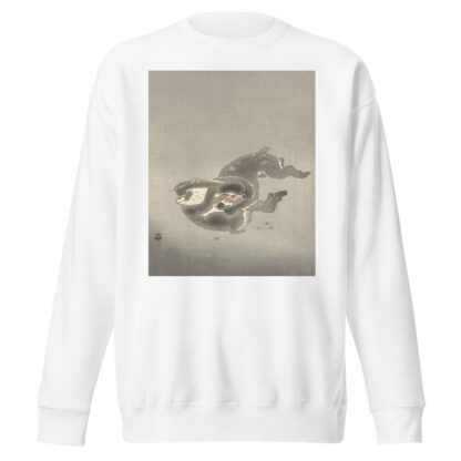 Two monkeys playing by Ohara Koson Sweatshirt