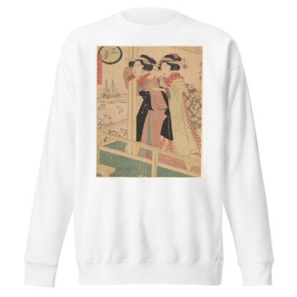 Two Women Looking Out at Sea by Kikukawa Eizan Sweatshirt