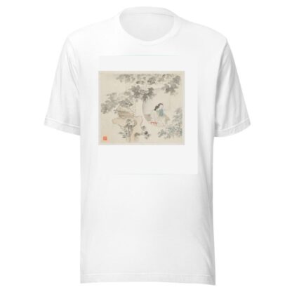 Two Women Sit at a Table within a Circle Visible in a Landscape by Hua Yan T-Shirt