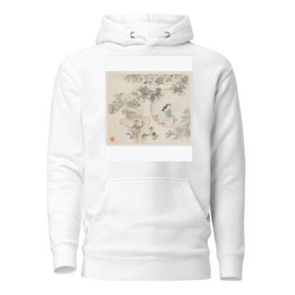 Two Women Sit at a Table within a Circle Visible in a Landscape by Hua Yan Hoodie