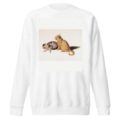 Two young cats be in conflict by Gottfried Mind Sweatshirt