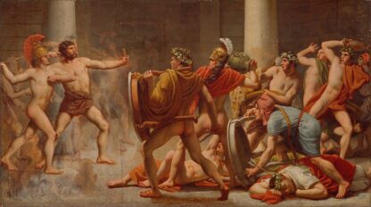 Ulysses’ revenge on Penelope’s suitors by Christoffer Wilhelm Eckersberg