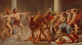 Ulysses’ revenge on Penelope’s suitors by Christoffer Wilhelm Eckersberg