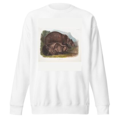 Ursus ferox, Grizzly Bear. Males. by John Woodhouse Audubon Sweatshirt