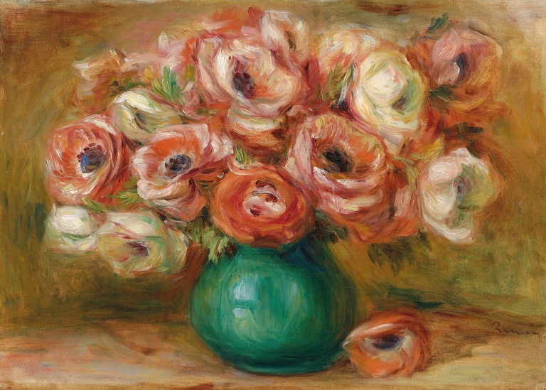 Vase d’anémones by Pierre-Auguste Renoir