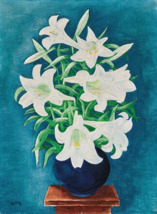 Vase de lys by Moïse Kisling