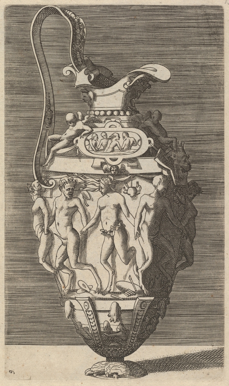 Vase with Dancing Women and Satyrs by René Boyvin