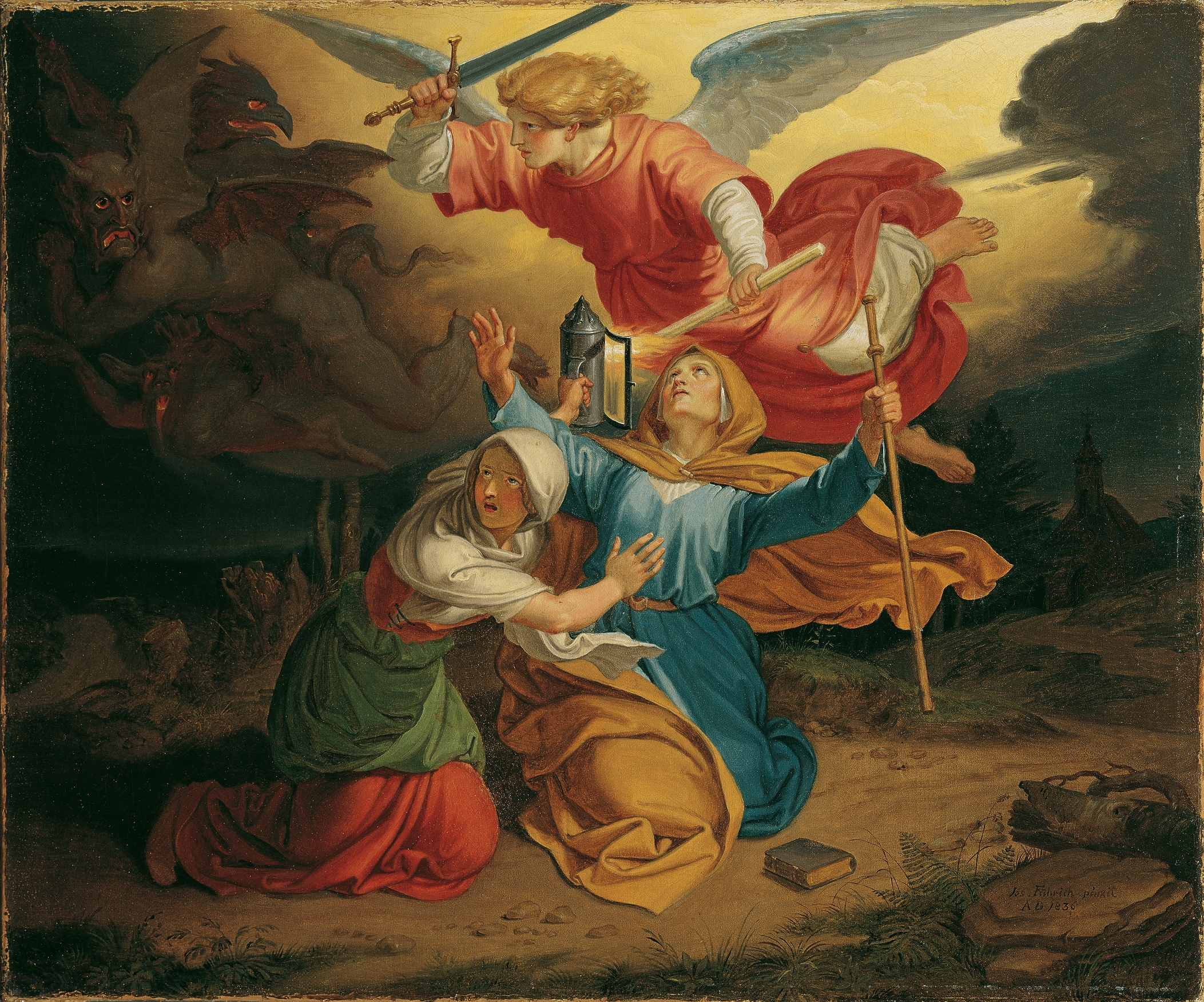 Versuchung Der Heiligen Gudula by Joseph von Führich