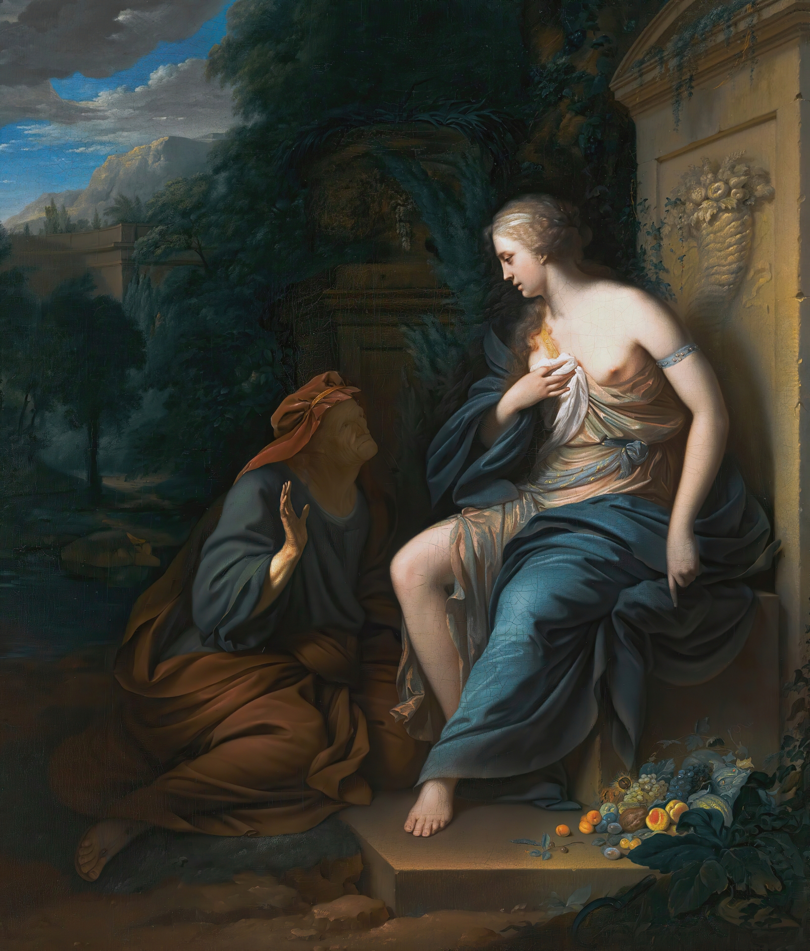 Vertumnus And Pomona by Follower of Adriaen van der Werff