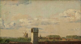 View from a Window in Toldbodvej Looking Towards the Citadel in Copenhagen by Christen Købke