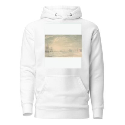 View of Portsmouth Harbor with Shipping, Showing Buildings on Shore by George Bulteel Fisher Hoodie