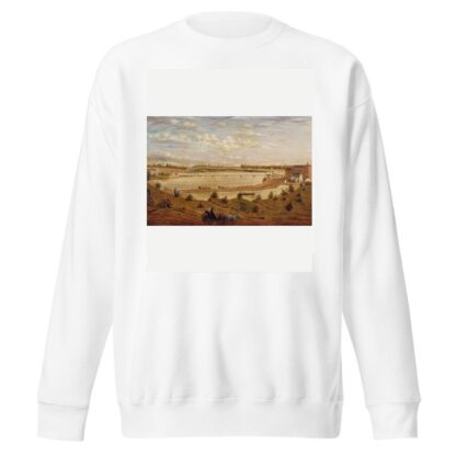 View of the New Brunswick Railroad Bridge by John Jesse Barker Sweatshirt