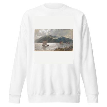 Viking Ships by Hans Gude Sweatshirt