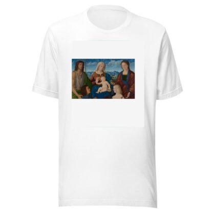 Virgin and Child with Saints and Donors by Pietro degli Ingannati T-Shirt