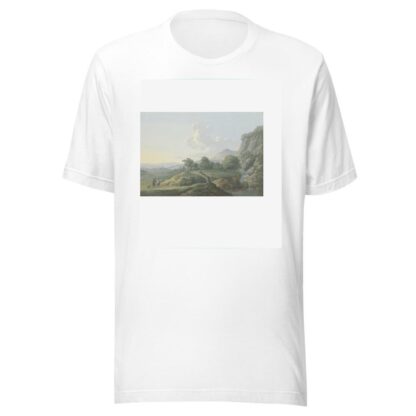 Vorgebirgslandschaft, links ein Ausblick auf ein Städtchen by Karl Franz Kraul T-Shirt