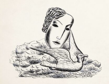 Vrouwenkop met vogel by Leo Gestel Sweatshirt