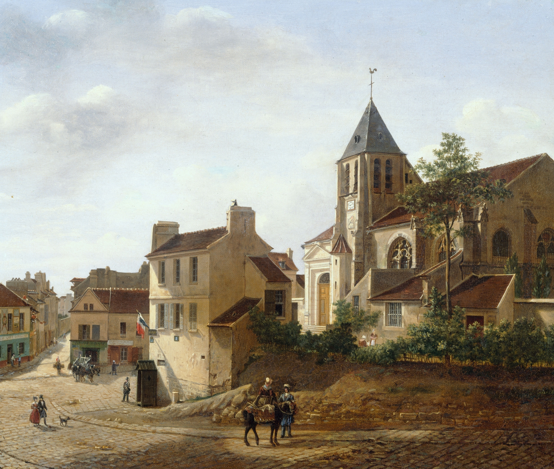 Vue de l’église Saint-Germain-de-Charonne by Etienne Bouhot