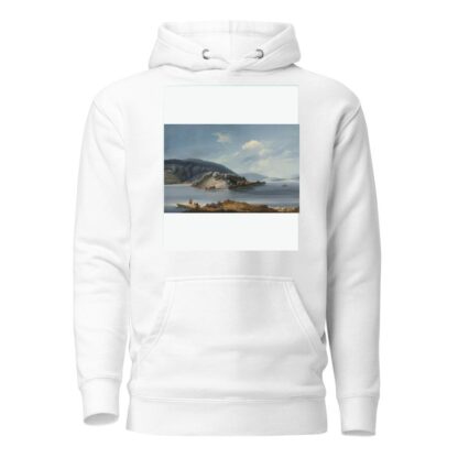 Vue de l’Isle de St. Pierre sur le Lac de Bienne by Johann Baptist Stuntz Hoodie