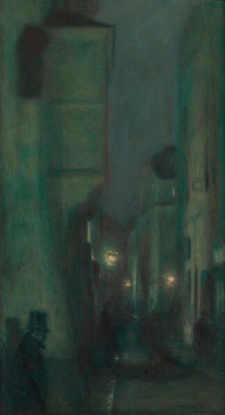 Wąski Dunaj nocą by Józef Pankiewicz