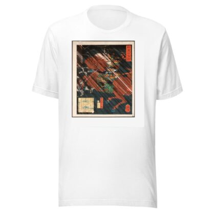 Watanabe Genji Tsuna on a Horse in the Rain by Tsukioka Yoshitoshi T-Shirt
