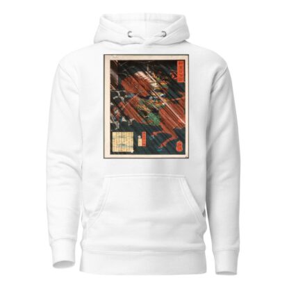 Watanabe Genji Tsuna on a Horse in the Rain by Tsukioka Yoshitoshi Hoodie