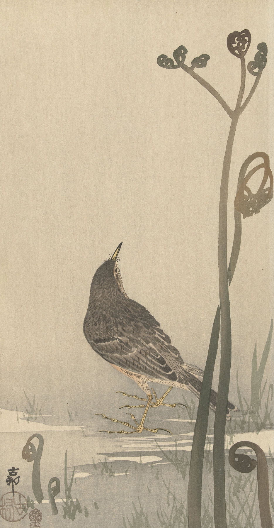 Water squeaker by Ohara Koson