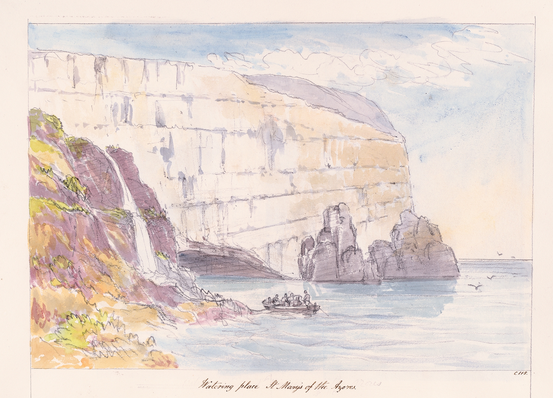 Watering place St. Mary’s of the Azores by Charles Hamilton Smith