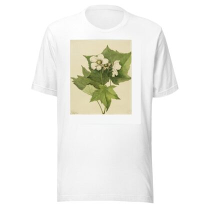 White Flowering Raspberry by Mary Vaux Walcott T-Shirt